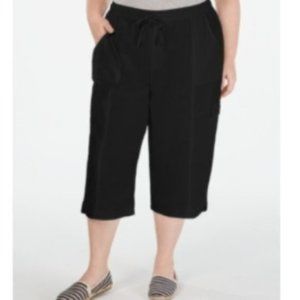 Edna Cotton Pull on Capri Pants 3X